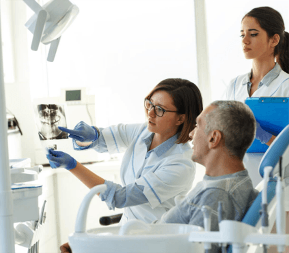Patient in Fort Worth getting a dental checkup
